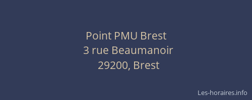 Point PMU Brest