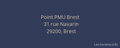 Point PMU Brest