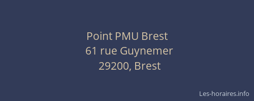 Point PMU Brest