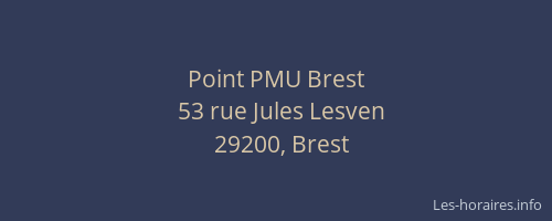 Point PMU Brest
