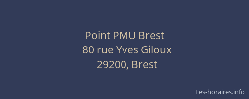 Point PMU Brest