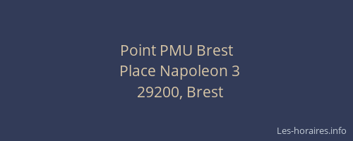 Point PMU Brest