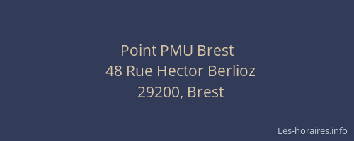 Point PMU Brest