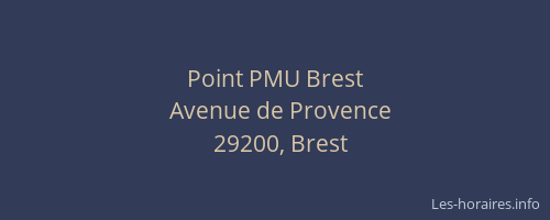 Point PMU Brest