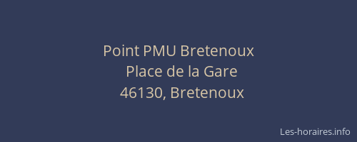 Point PMU Bretenoux