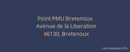Point PMU Bretenoux