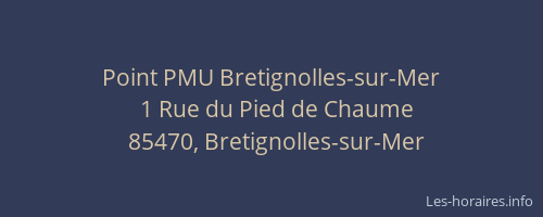 Point PMU Bretignolles-sur-Mer