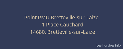 Point PMU Bretteville-sur-Laize