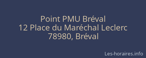 Point PMU Bréval