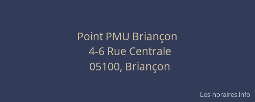Point PMU Briançon