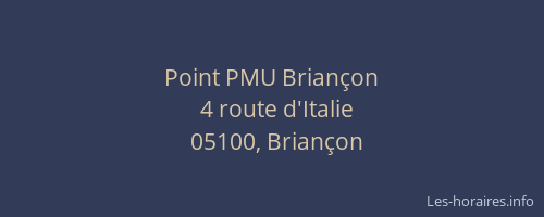 Point PMU Briançon