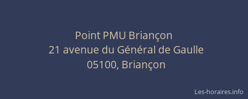 Point PMU Briançon