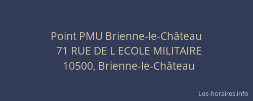 Point PMU Brienne-le-Château