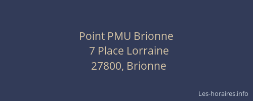 Point PMU Brionne