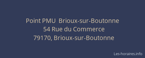 Point PMU  Brioux-sur-Boutonne