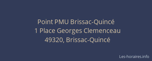 Point PMU Brissac-Quincé
