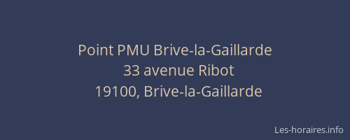 Point PMU Brive-la-Gaillarde