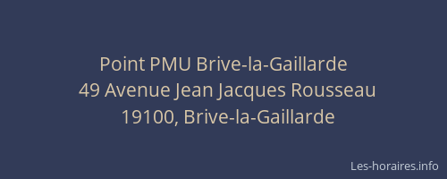 Point PMU Brive-la-Gaillarde