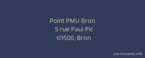 Point PMU Bron