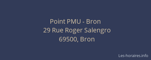 Point PMU - Bron