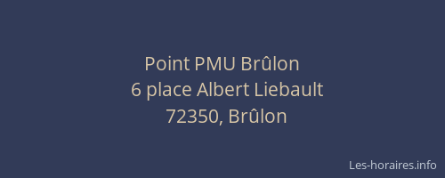Point PMU Br&ucirc;lon