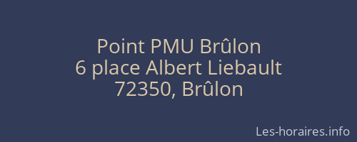 Point PMU Brûlon