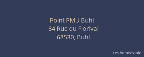 Point PMU Buhl