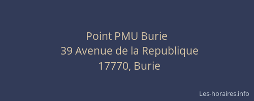 Point PMU Burie