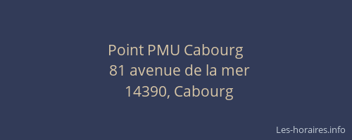 Point PMU Cabourg