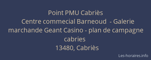 Point PMU Cabriès