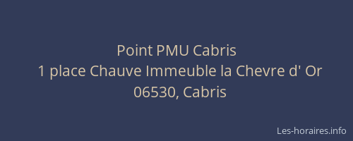 Point PMU Cabris