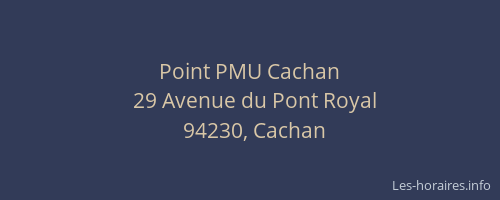Point PMU Cachan