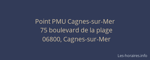 Point PMU Cagnes-sur-Mer