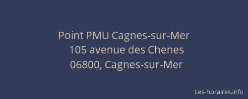 Point PMU Cagnes-sur-Mer