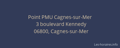 Point PMU Cagnes-sur-Mer