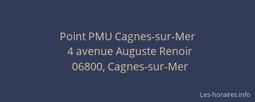 Point PMU Cagnes-sur-Mer