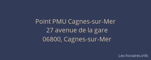 Point PMU Cagnes-sur-Mer