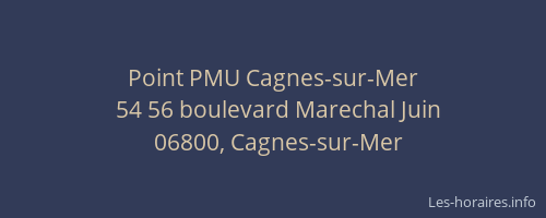 Point PMU Cagnes-sur-Mer