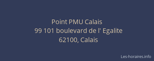 Point PMU Calais