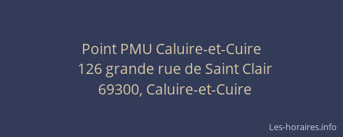 Point PMU Caluire-et-Cuire