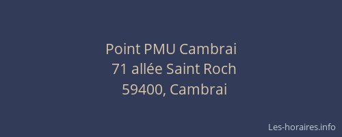 Point PMU Cambrai