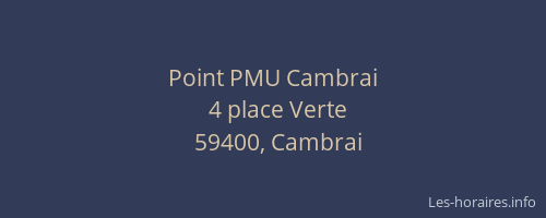Point PMU Cambrai