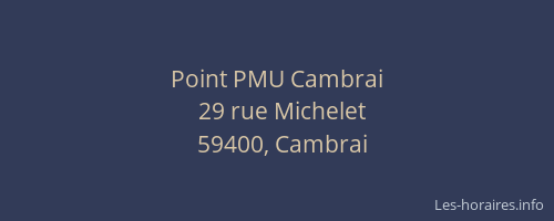 Point PMU Cambrai