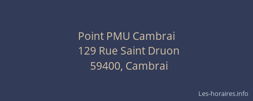 Point PMU Cambrai