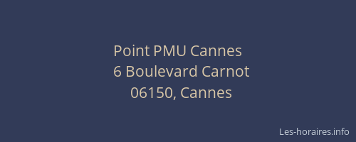 Point PMU Cannes