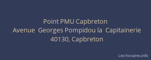 Point PMU Capbreton