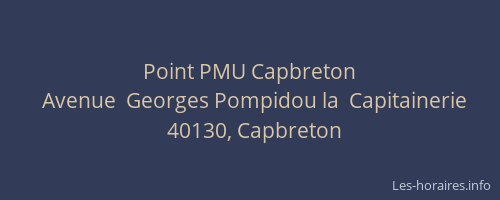 Point PMU Capbreton