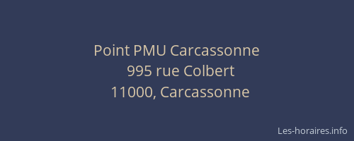 Point PMU Carcassonne