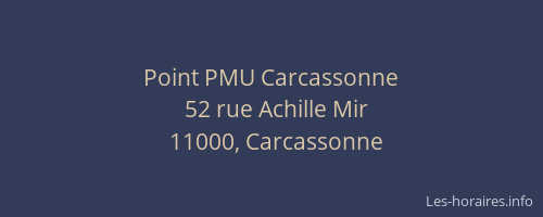 Point PMU Carcassonne