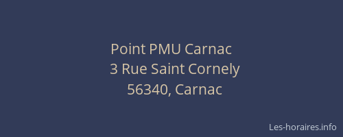 Point PMU Carnac